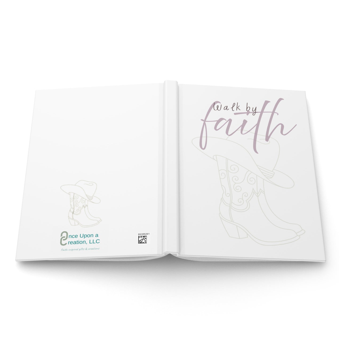 Walk By Faith - Cowboy Boots - Hardcover Journal Matte
