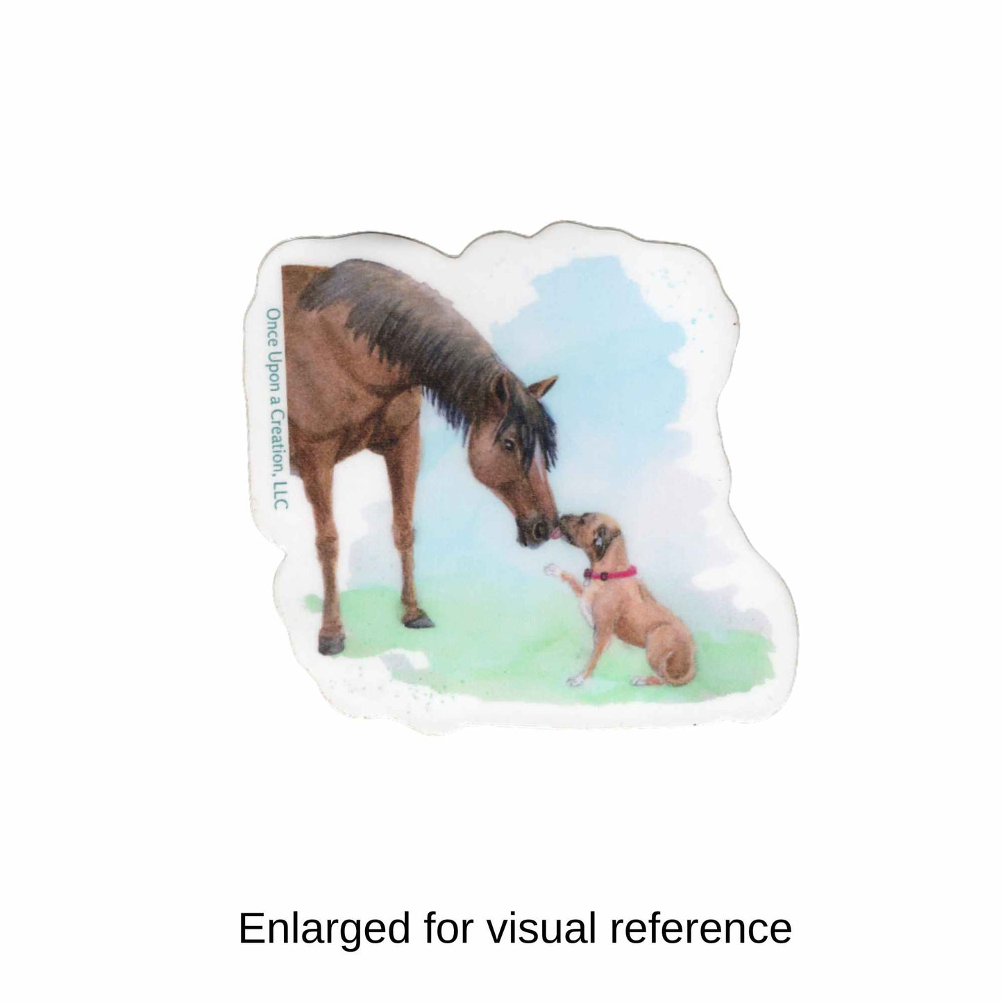 You Are Seen - Horse with Rescue Dog - Waterproof - Vinyl Sticker - 2.5"