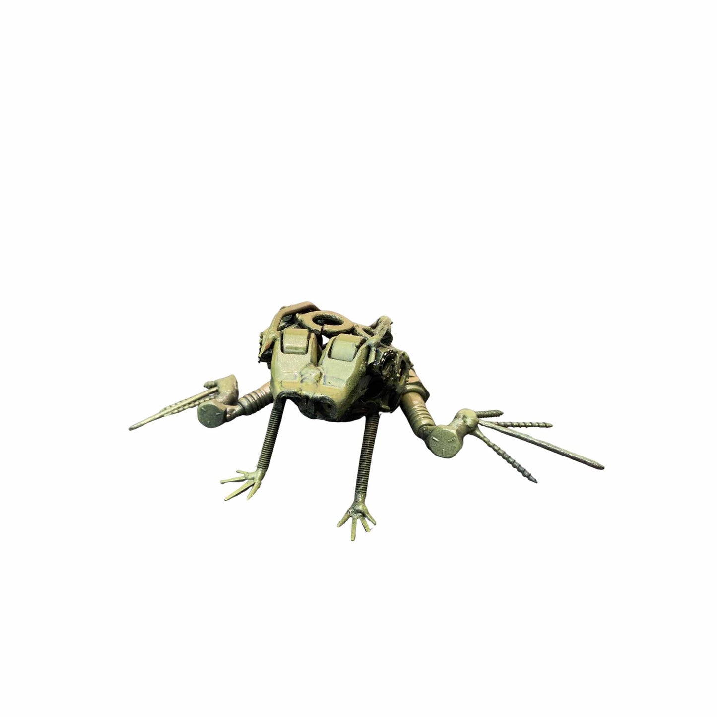 Pond Frog - Scrap Metal Sculpture - People's Choice Award 2025 - 5"x9-1/2"x3-1/4"h