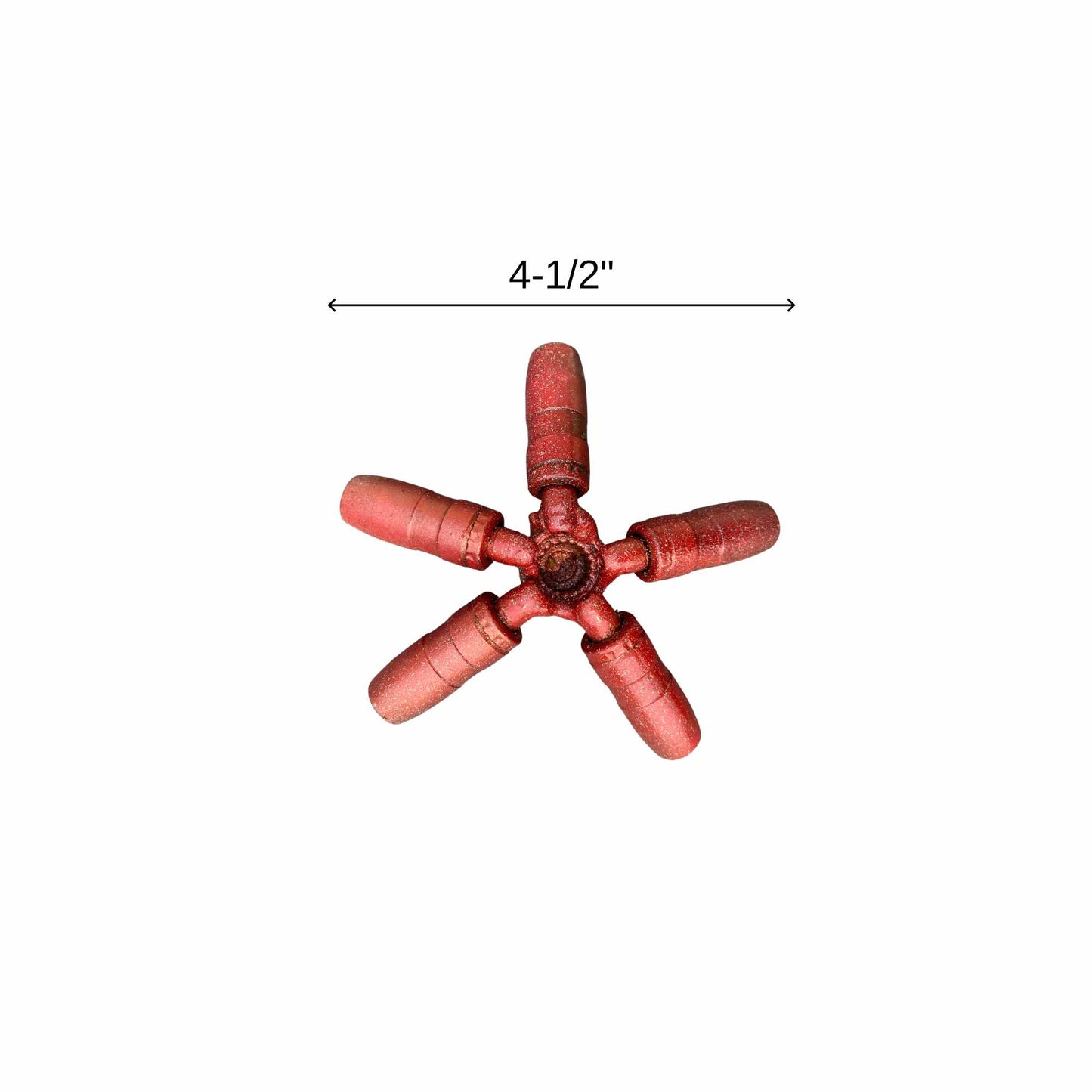 Red Sea Star - Scrap Metal Sculpture - 4-1/2"