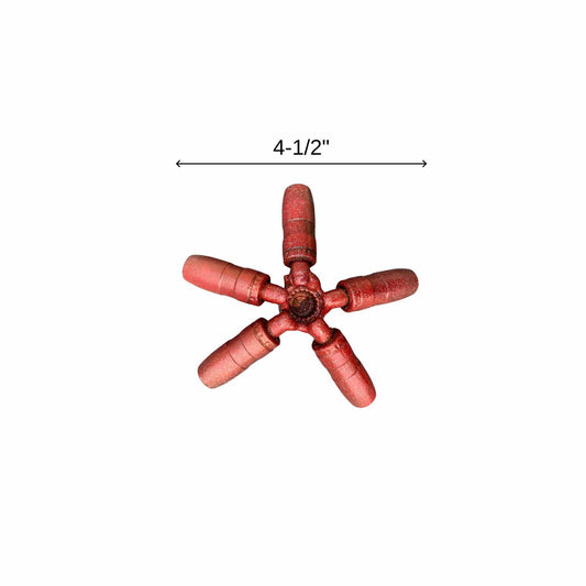 Red Sea Star - Scrap Metal Sculpture - 4-1/2"