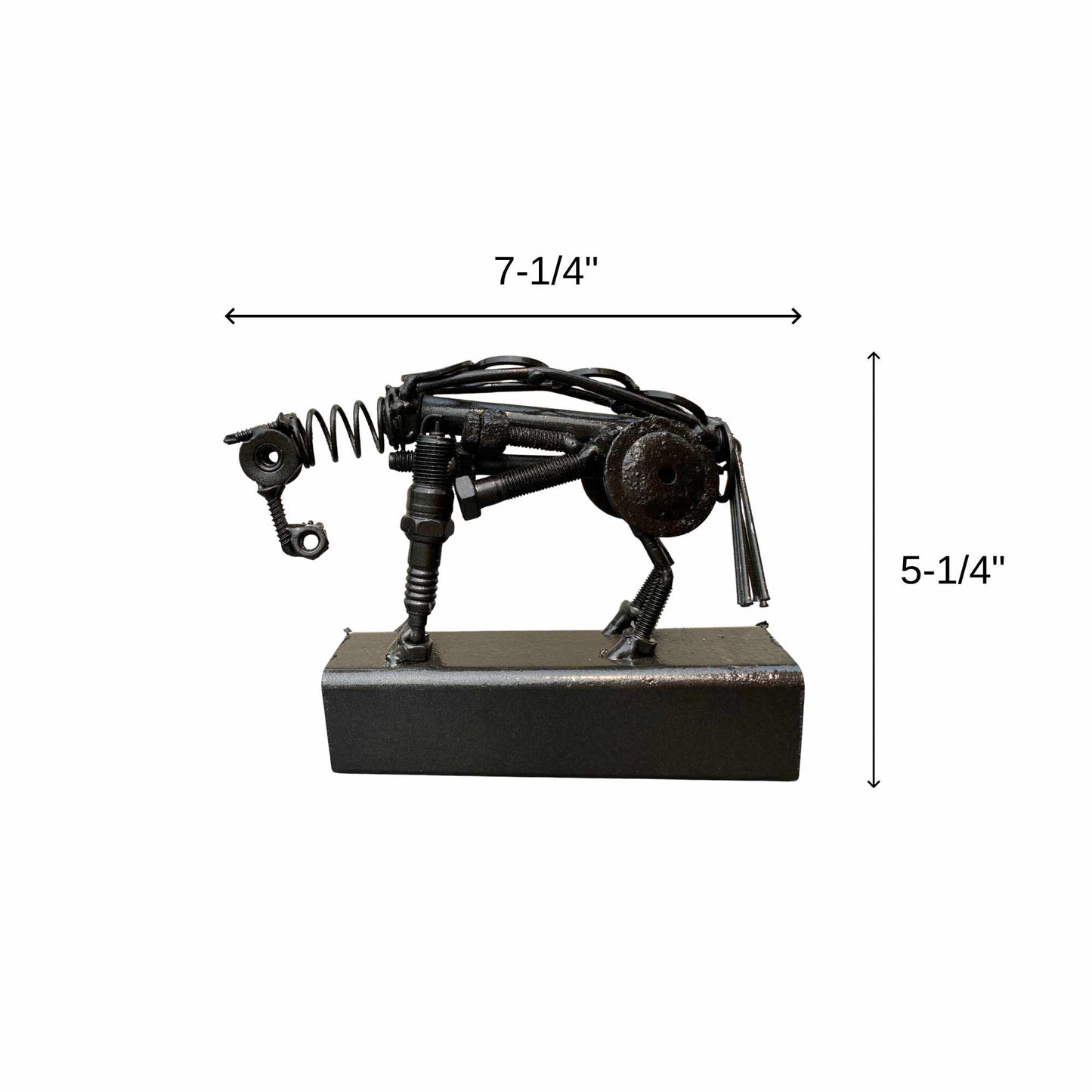 Reining Horse - Scrap Metal Sculpture - 7.25" x 5.25"h
