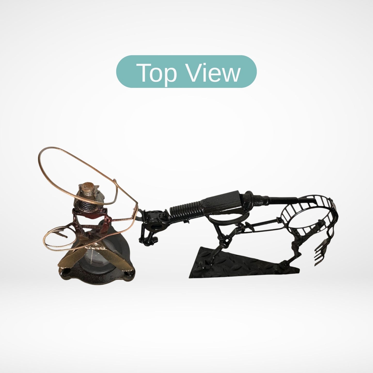 The Roper and Faithful Steed - Scrap Metal Sculpture Set